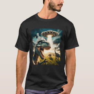 T-shirt Enlèvement drôle de dinosaure par un selfie OVNI h