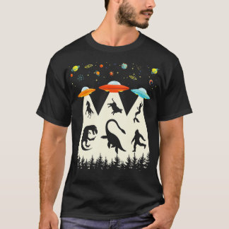 T-shirt Enlèvement vintage TRex Loch Ness Funny