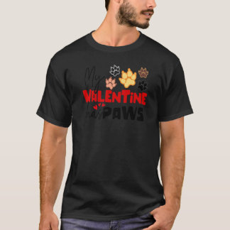 T-shirt Énoncé élégant Valentine's Day Chien Partenariat