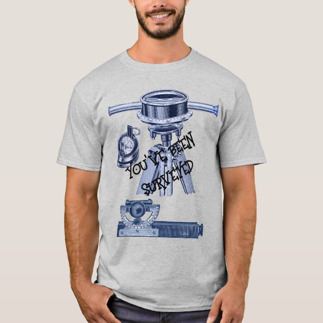T-SHIRT ENQUÊTE SUR LE SURVEILLANT DES TERRES MESURE GÉOGR (Devant)