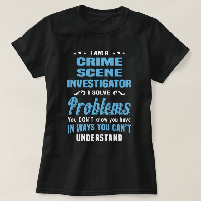 T-shirt Enquêteur sur la scène de crime (Design devant)