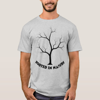 T-shirt Enraciné Dans La Nature Arbre Nu Silhouette Esthét