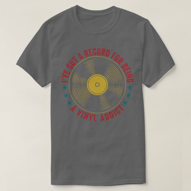 T-shirt Enregistrement Pour Aimer Vinyl Funny LP Lover Ret (Design devant)