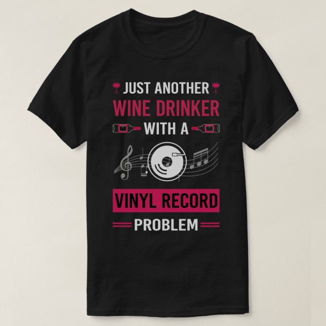T-shirt Enregistrements Vinyl Boisson Vin (Design devant)