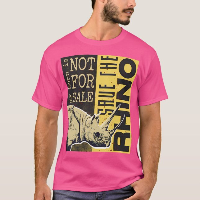 T-shirt Enregistrer L'Art Rhino-De l'environnement (Devant)