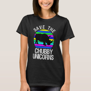 T-shirt Enregistrer Le Chubby Unicorns Style Rétro Rhino 5
