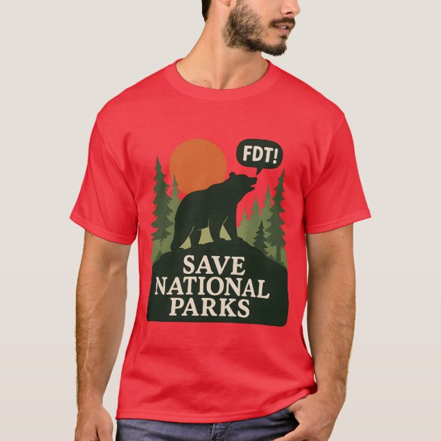 T-shirt Enregistrer le FDT des parcs nationaux (Devant)