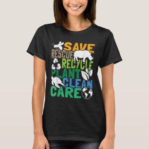 T-shirt Enregistrer les abeilles Secourir les animaux Recy