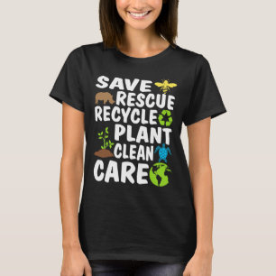 T-shirt Enregistrer les abeilles Secourir les animaux Recy