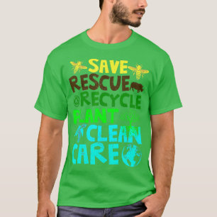 T-shirt Enregistrer les abeilles Secourir les animaux Recy
