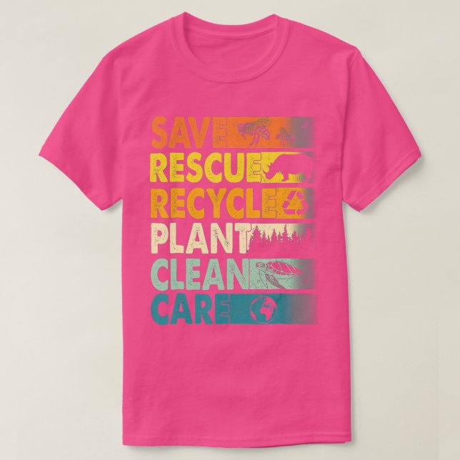 T-shirt Enregistrer les abeilles Secourir les animaux Recy (Design devant)