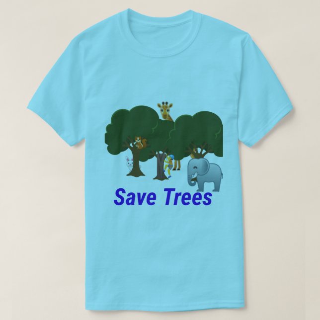 T-shirt Enregistrer les arbres (Design devant)