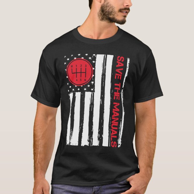 T-shirt Enregistrer Les Manuels 6 Vitesse Transmission man (Devant)