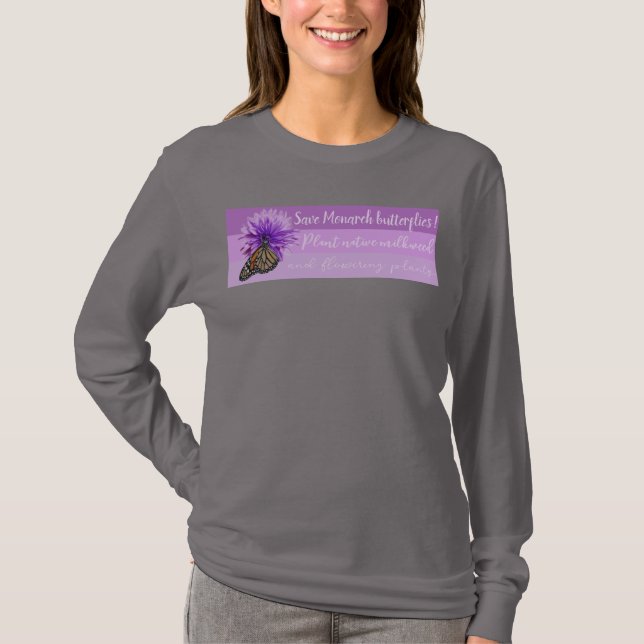 T-shirt Enregistrer les papillons Monarch (Devant)
