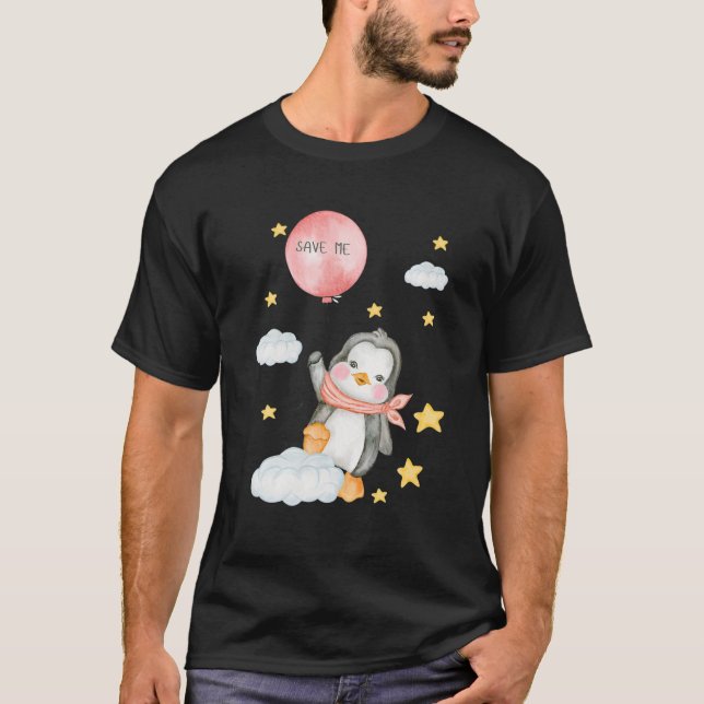 T-shirt Enregistrer les pingouins (Devant)