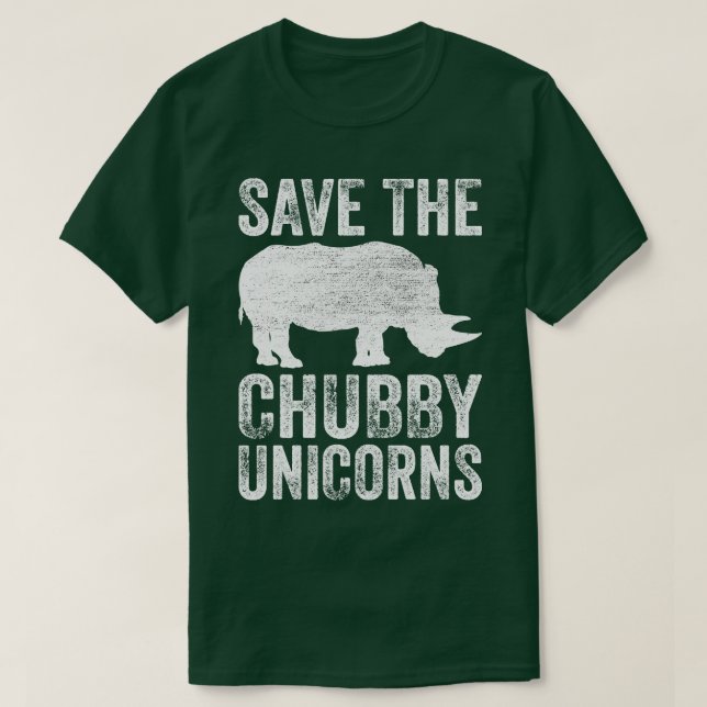 T-shirt Enregistrer Les Unicornes De Chubby Drôle 1 (Design devant)