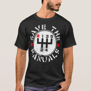 T-shirt Enregistrer Les Voitures De Transmission Manuelles