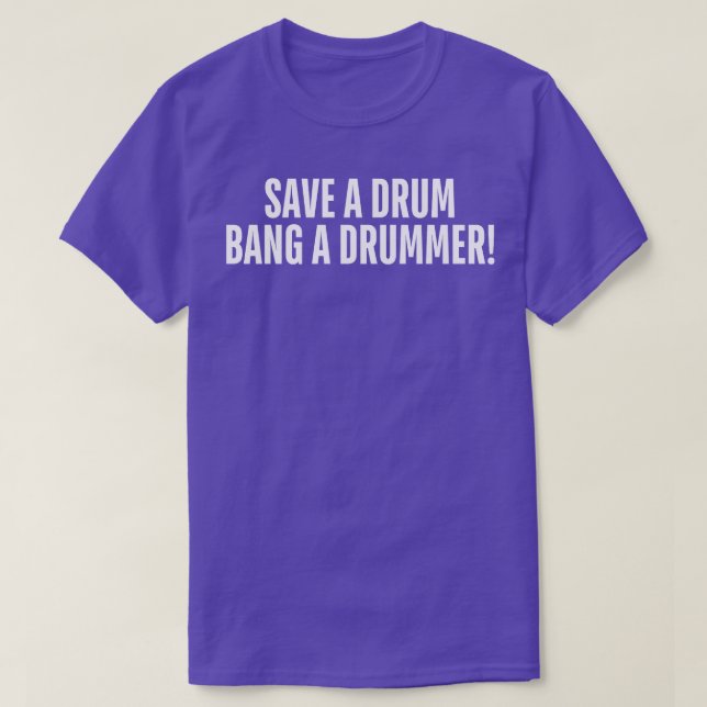 T-shirt enregistrer un tambour bang un batteur 1 (Design devant)