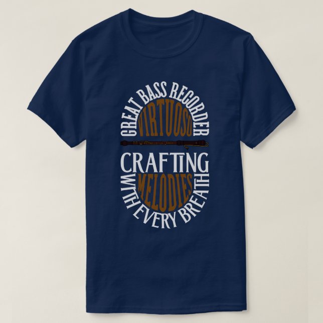 T-shirt Enregistreur de basse volumétrique Virtuoso 1 (Design devant)