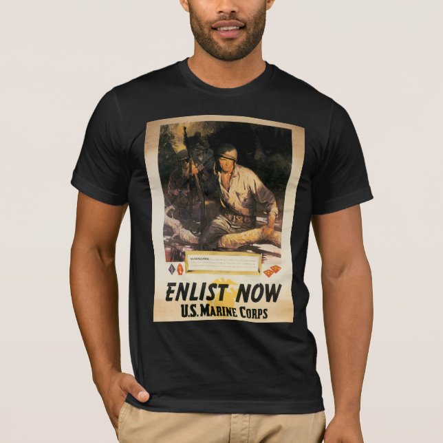 T-shirt Enrôlez maintenant - la Marine Corps des USA (Devant)