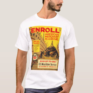 T-shirt ENROULEMENT DE LA MARINE AMÉRICAINE US Maritime