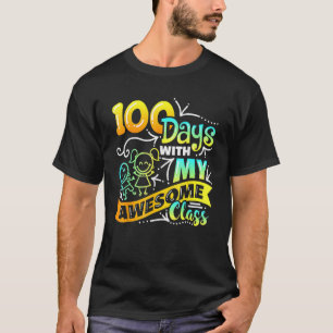 T-shirt Enseignant 100e jour de l'école avec classe stupéf
