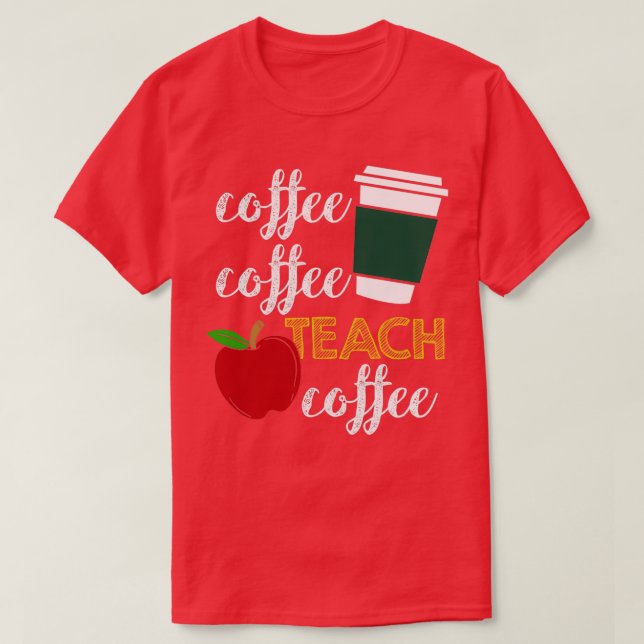T-shirt Enseignant Amateur De Café Drôle Pour Hommes Et Fe (Design devant)