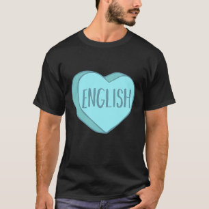 T-shirt Enseignant Anglais Candy Heart Pour La Saint-Valen