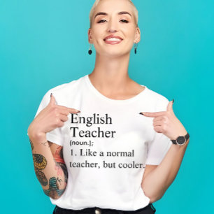 T-shirt Enseignant Anglais Personnalisé Drôle Définition C