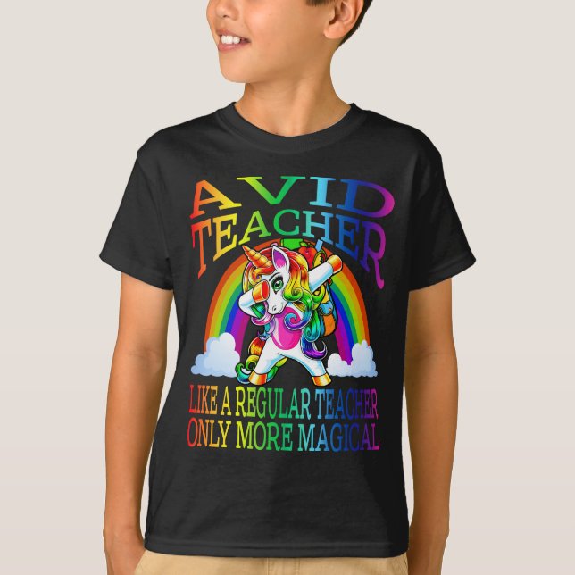 T-shirt Enseignant Avid Comme Un Enseignant Régulier Seule (Devant)