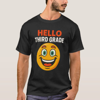 T-shirt Enseignant Bonjour Troisième Classe Jolie Femme Re