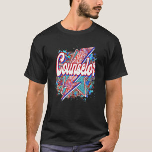 T-shirt Enseignant Conseiller Éclair Boulon Retour À L'Éco