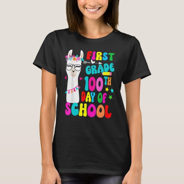 T-shirt Enseignant de 1ère année 100 jours plus intelligen (Devant)