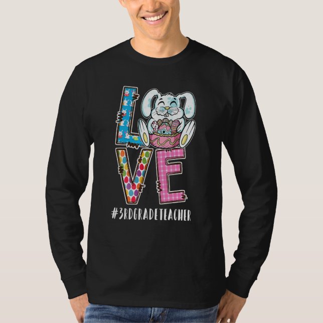 T-shirt Enseignant de 3e année Amour de Pâques #enseigneVi (Devant)