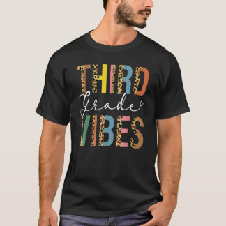 T-shirt Enseignant de 3e année Retour à l'école Vibe de t