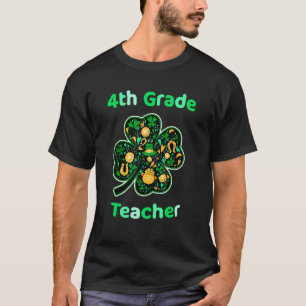 T-shirt Enseignant de 4e année Funny St Patrick's Day