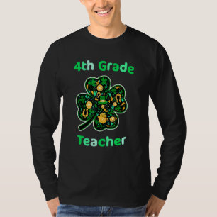 T-shirt Enseignant de 4e année Funny St Patrick's Day