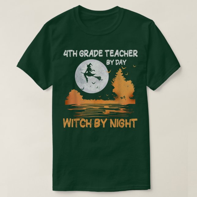 T-shirt Enseignant de 4e année par Jour Sorcière de nuit (Design devant)