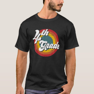 T-shirt Enseignant de 4e année Retro Vintage 4e année En