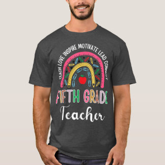 T-shirt Enseignant de 5e année enseigner l'amour Inspirer 