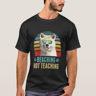 T-shirt Enseignant de chien canadien à la plage