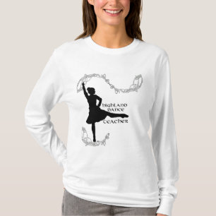 T-shirt Enseignant de danse Highland - Silhouette noire