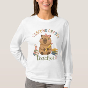 T-shirt Enseignant de deuxième année Capybara Mignon
