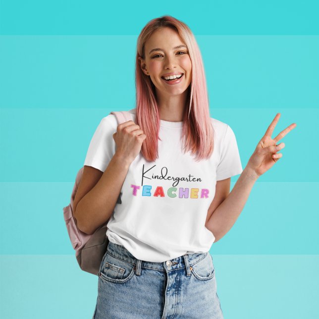 T-shirt Enseignant de jardin d'enfants Retour à l'école (Créateur téléchargé)
