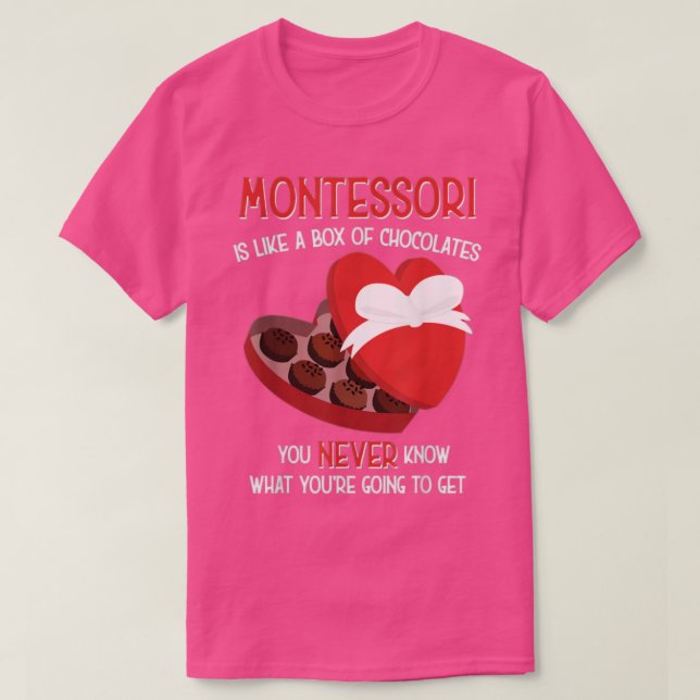 T-shirt Enseignant de l'école Montessori Valentine's Day C (Design devant)
