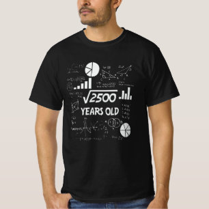 T-shirt Enseignant de mathématiques Anniversaires de 50 an