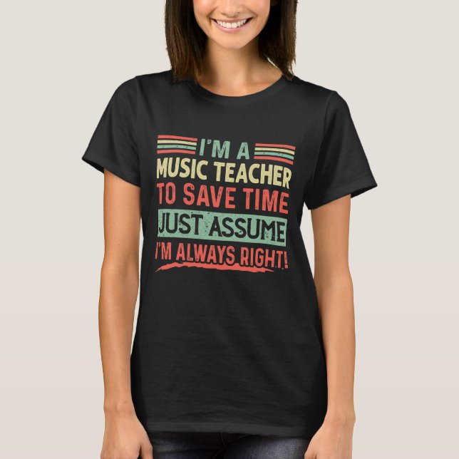 T-shirt enseignant de musique drôle (Devant)