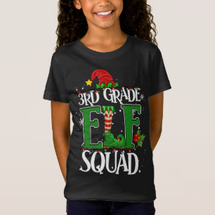 T-Shirt Enseignant de Noël 3e classe Elfe Squad Jumeaux de