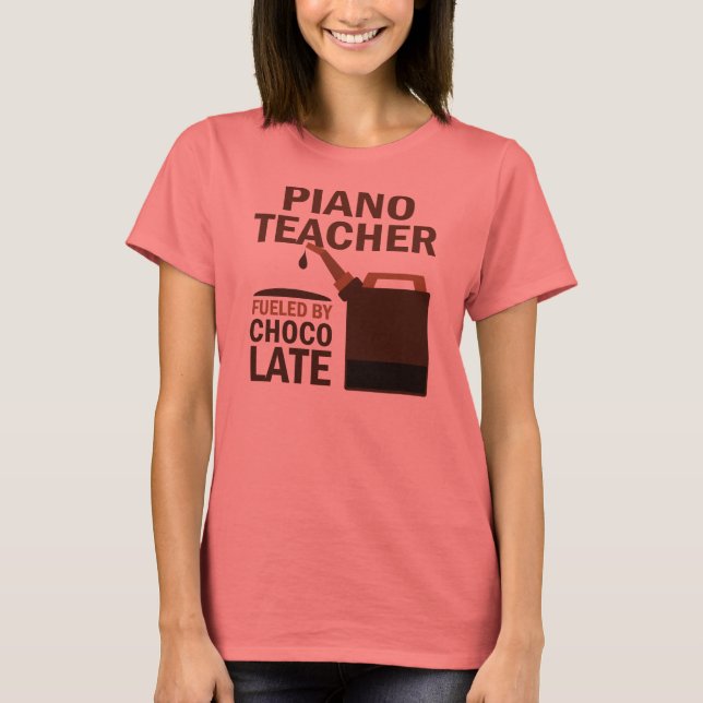 T-shirt Enseignant de piano (drôle) Chocolat (Devant)