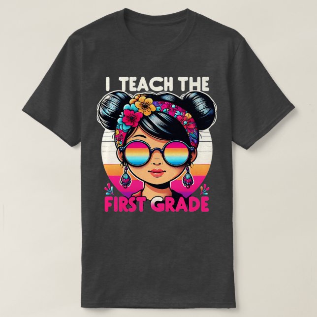 T-shirt enseignant de première année Day Girls Toddlers En (Design devant)